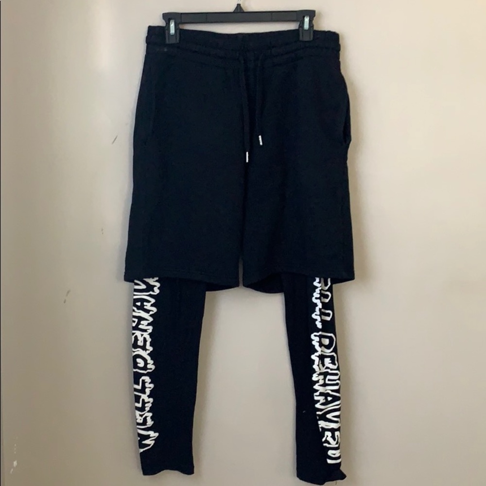 Shorts with inside legging design